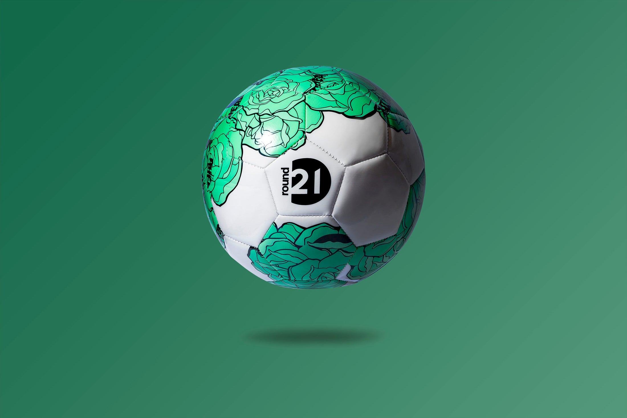 Green Roses Soccer Ball