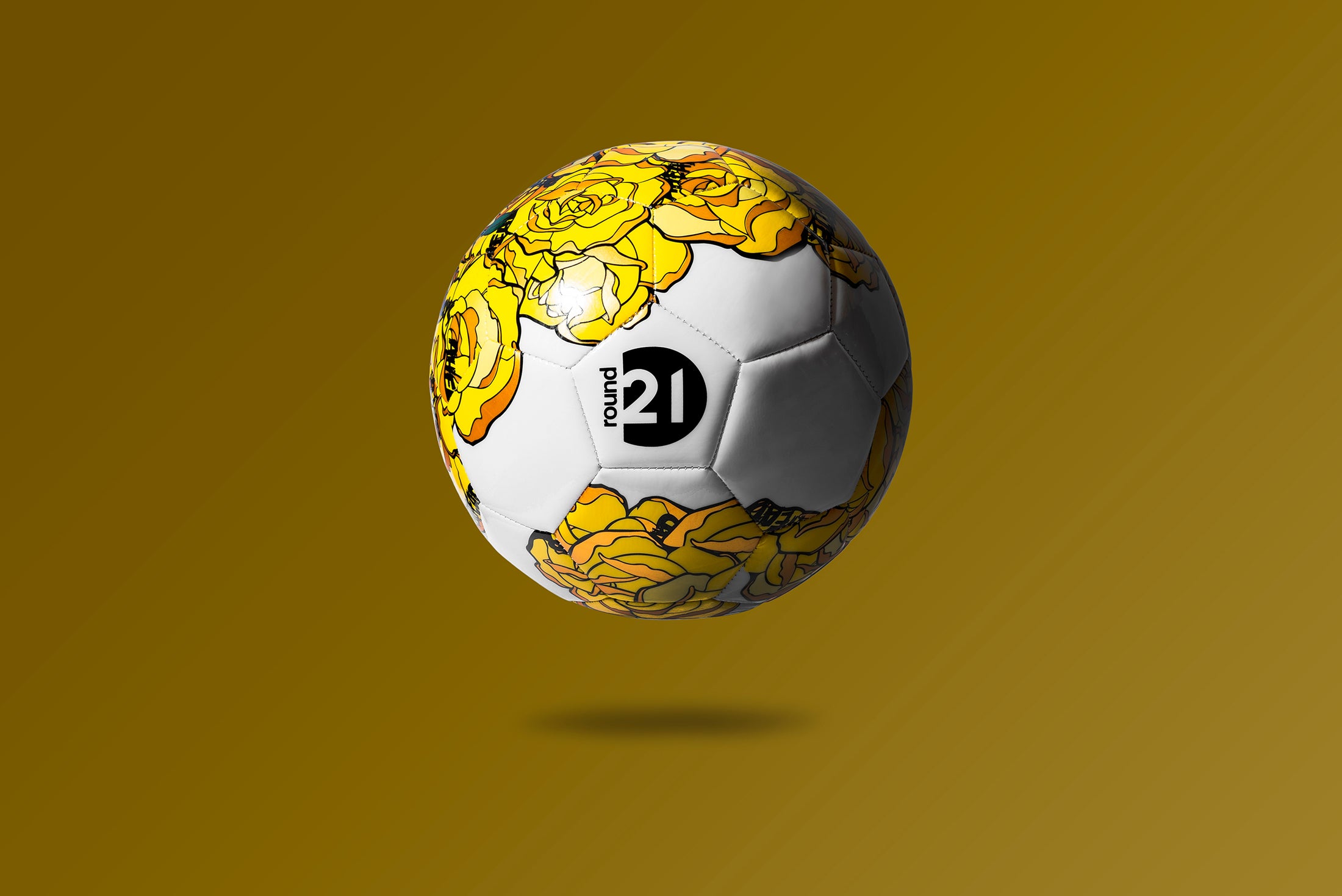 Gold Roses Soccer Ball